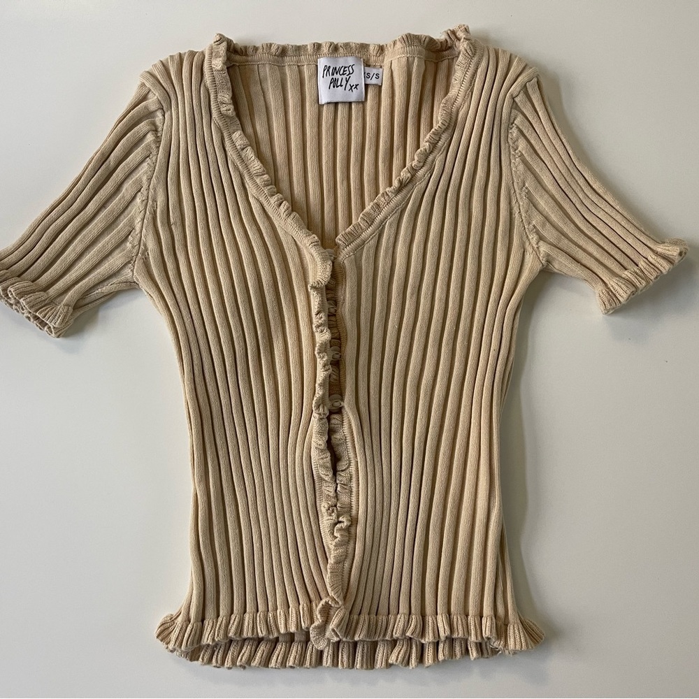 Princess Polly cream crop top